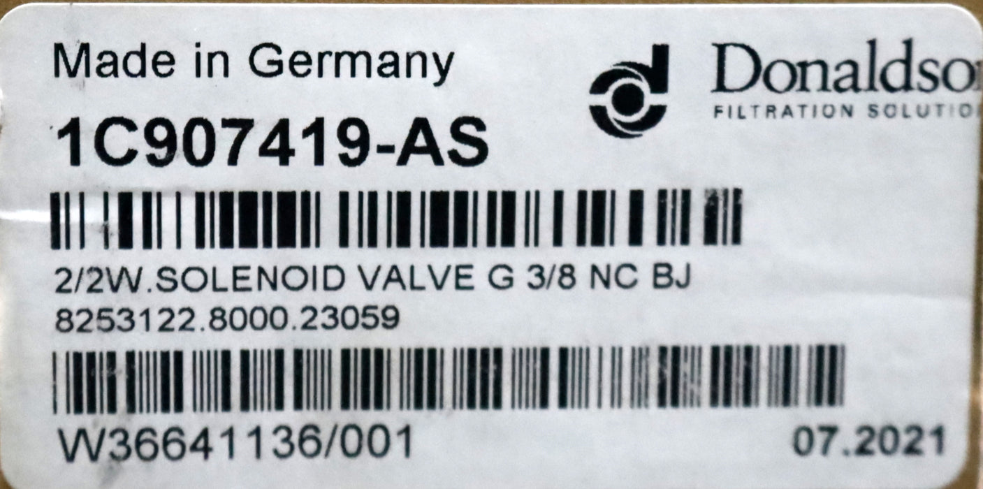 Bild des Artikels DONALDSON-Magnetventil-1C907419-AS-2/2Wege-Solenoid-valve-G-3/8"