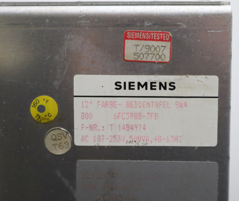 Bild des Artikels SIEMENS-SINUMERIK-12"-Farb-Bedientafel-SW4-800-Gehäuse-mit-Bedienfeld