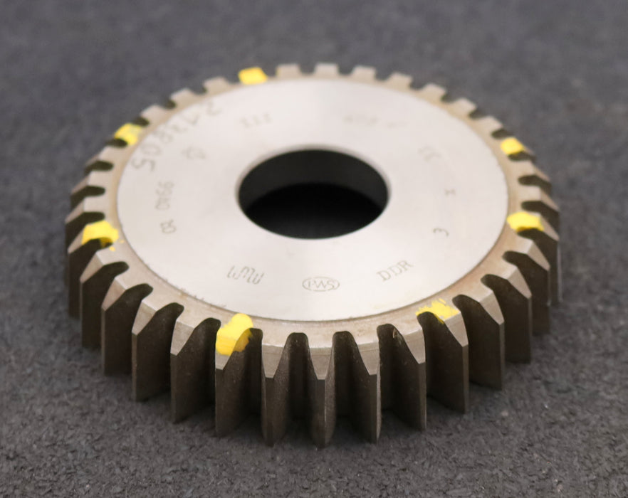 Bild des Artikels PWS-Scheibenschneidrad-m=-3mm-EGW-20°-Z=-33-BP-III-Ø106x22xØ1-1/4"-gebraucht