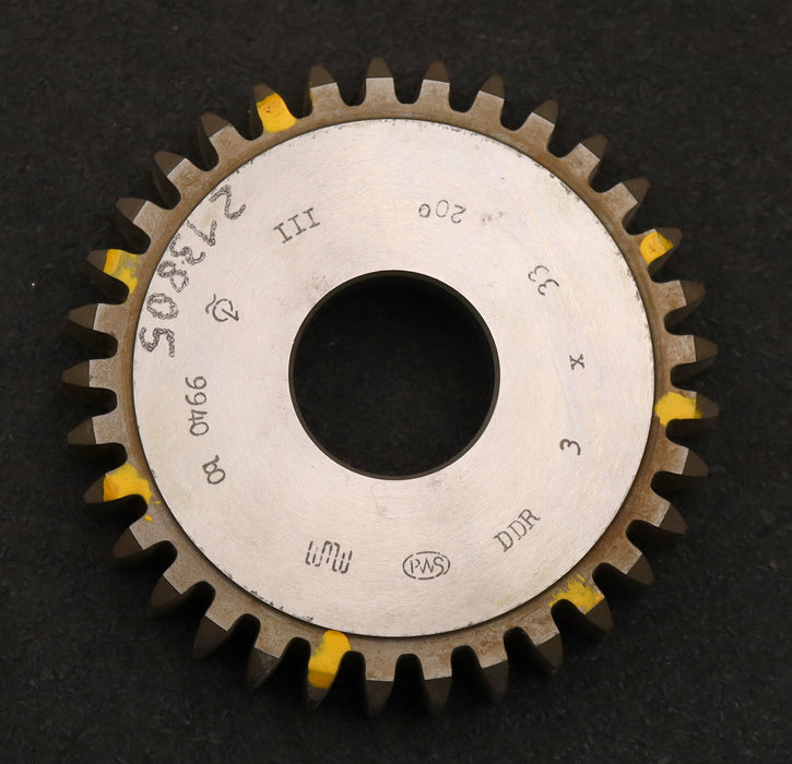 Bild des Artikels PWS-Scheibenschneidrad-m=-3mm-EGW-20°-Z=-33-BP-III-Ø106x22xØ1-1/4"-gebraucht