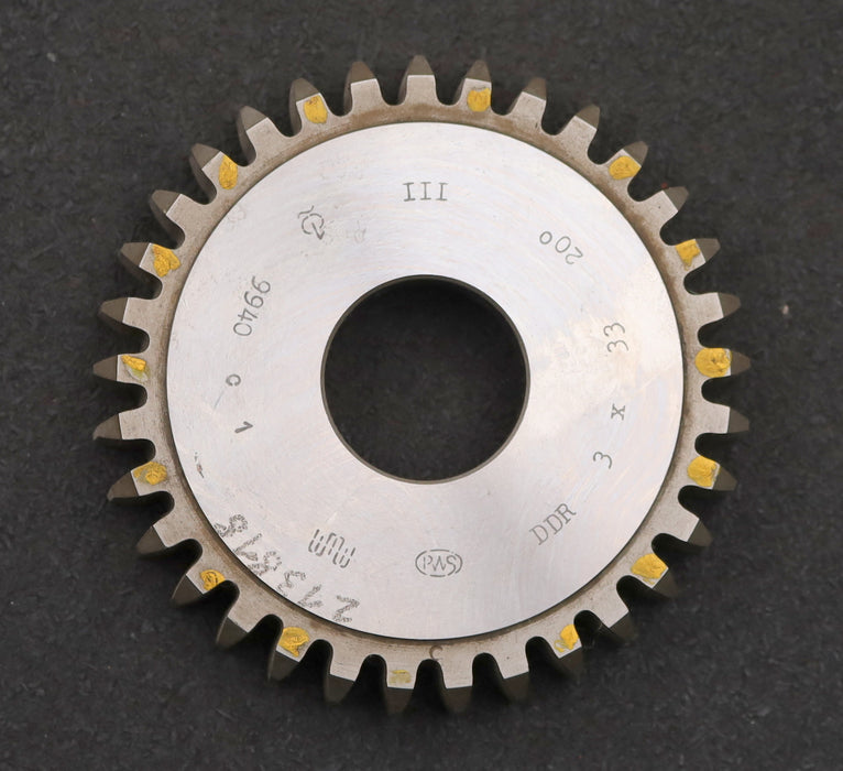 Bild des Artikels PWS-Scheibenschneidrad-m=-3mm-EGW-20°-Z=-33-BP-III-Ø106x19xØ1-1/4"-gebraucht