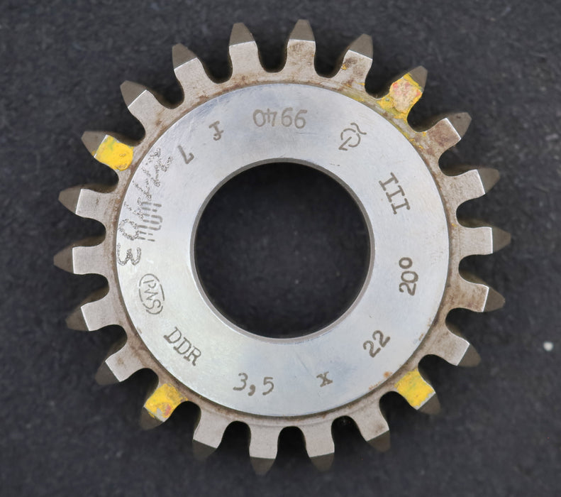 Bild des Artikels PWS-Scheibenschneidrad-m=-3,5mm-EGW-20°-Z=-22-BP-III-Ø87x22xØ1-1/4"