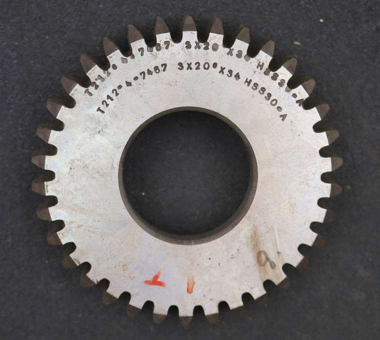 Bild des Artikels Scheibenschneidrad-m=-3mm-EGW-20°-Z=-34-Ø110x22xØ1-3/4"-Qualität-A-HSS-gebraucht