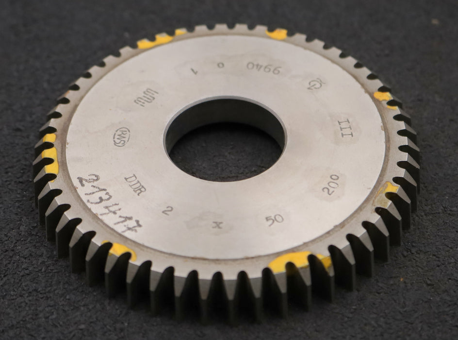 Bild des Artikels PWS-Scheibenschneidrad-m=-2mm-EGW-20°-Z=-50-BP-III-Ø105x13xØ1-1/4"-gebraucht