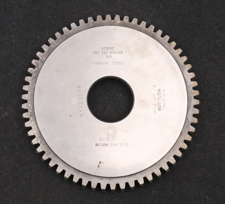 Bild des Artikels LORENZ-Scheibenschneidrad-m=-3mm-EGW-20°-Z=-58-haP0-1-1/6m-BP-I-Ø180x16xØ1-3/4"