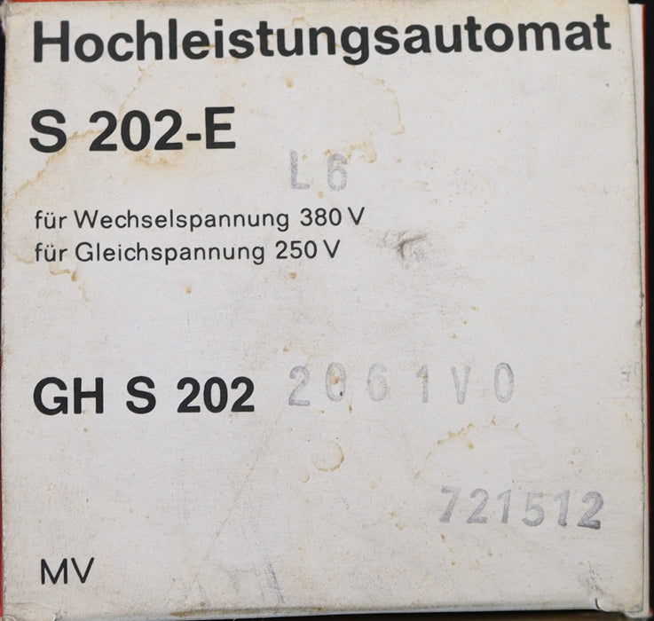 Bild des Artikels STOTZ-Hochleistungsautomat-S202-L-6A-250-380VAC-unbenutzt-in-OVP