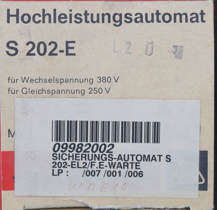 Bild des Artikels STOTZ-Hochleistungsautomat-S202-L-2A-250-380VAC-unbenutzt-in-OVP