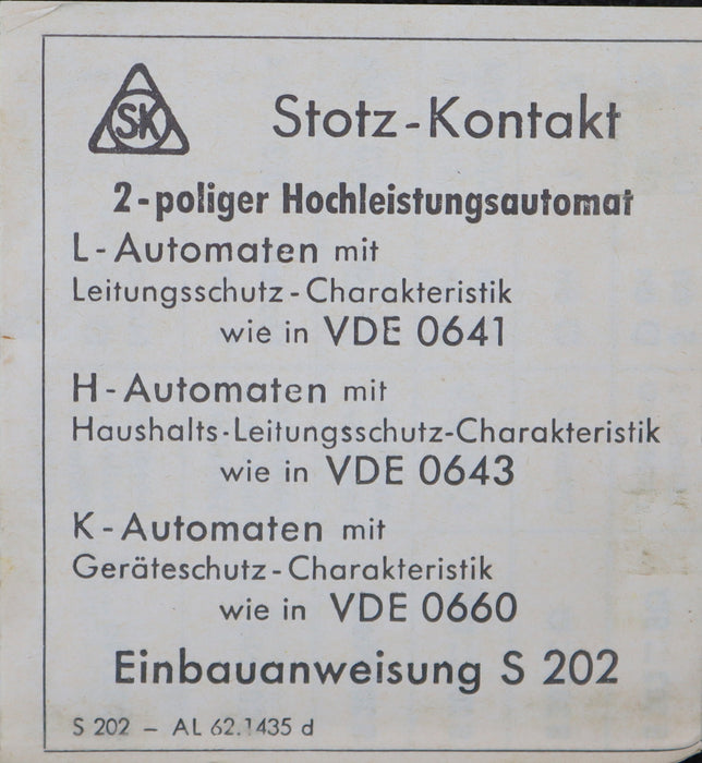 Bild des Artikels STOTZ-Hochleistungsautomat-S202-L-4A-250-380VAC-unbenutzt-in-OVP