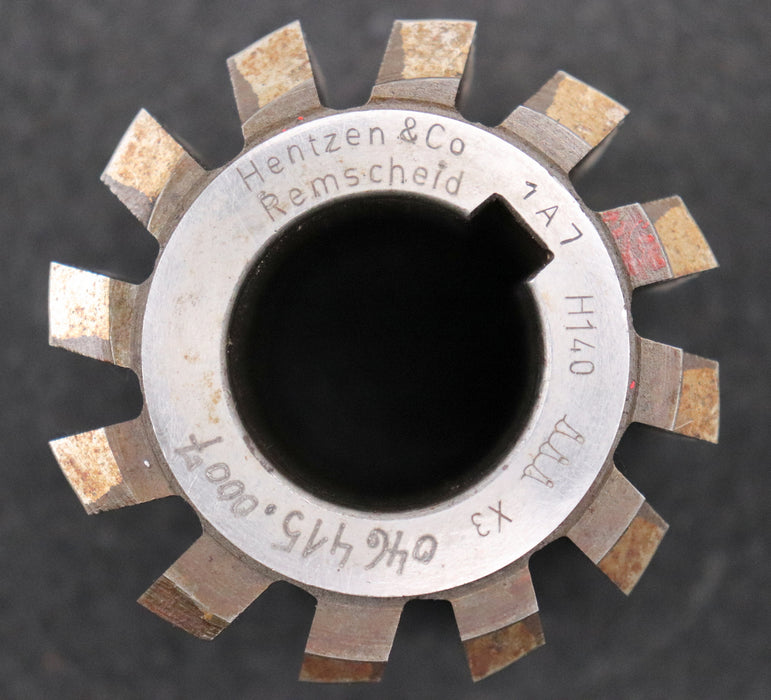 Bild des Artikels HENTZEN-Zahnrad-Wälzfräser-gear-hob-m=-3,5mm-EGW-20°-Ø80x70xØ32mm-mit-LKN