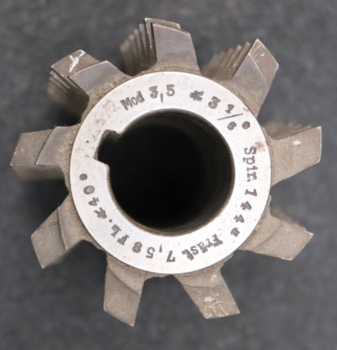 Bild des Artikels Zahnrad-Wälzfräser-gear-hob-m=-3,5mm-EGW-20°-BPI-nach-DIN-3972