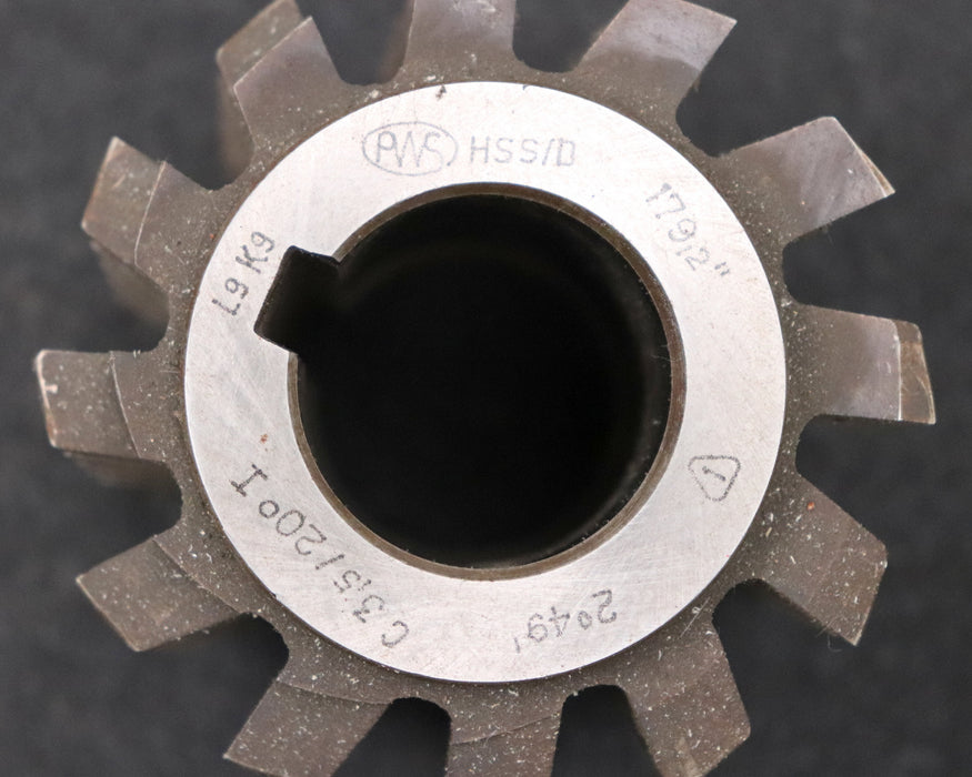 Bild des Artikels PWS-Zahnrad-Wälzfräser-gear-hob-m=-3,5mm-20°-EGW-BPI-Ø80x71xØ32mm-1gg.-Rechts