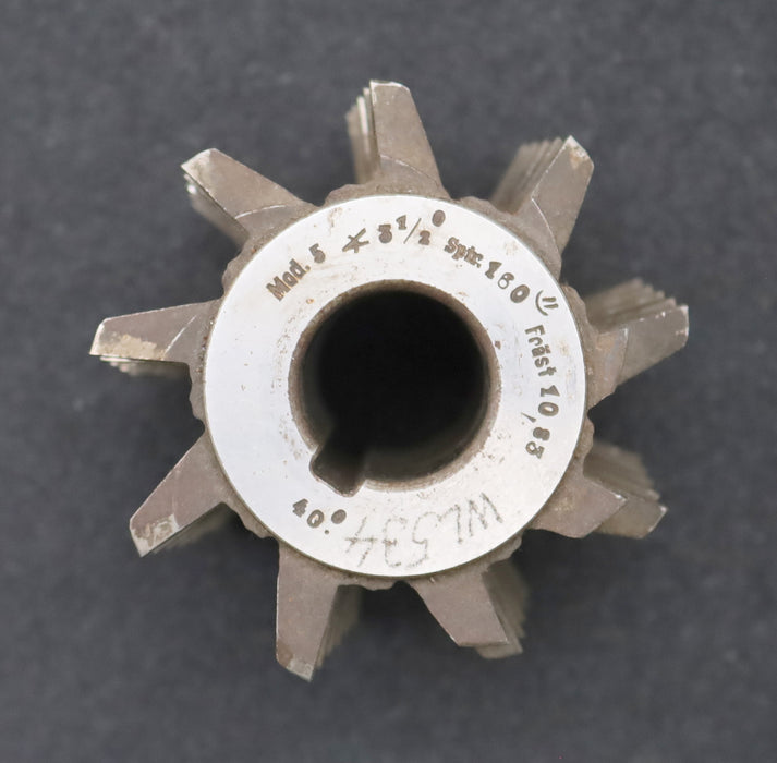 Bild des Artikels Zahnrad-Wälzfräser-m=-5,0mm-EGW-20°-BPI-nach-DIN-3972-Ø88x90xØ27mm-mit-LKN