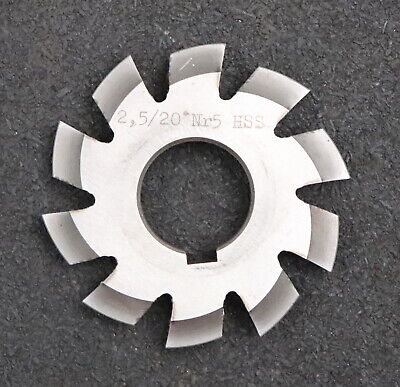 Zahnformfräser gear profile cutter m= 2,5mm Nr. 5 Zähnezahlbereich Z= 26-34