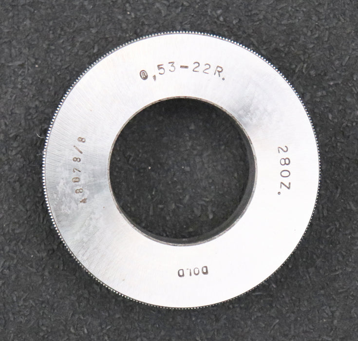 Bild des Artikels DOLD-Rändelrad-22-rillig-mit-280-Zähnen-Teilung-0,53mm-AußenØ-67mm