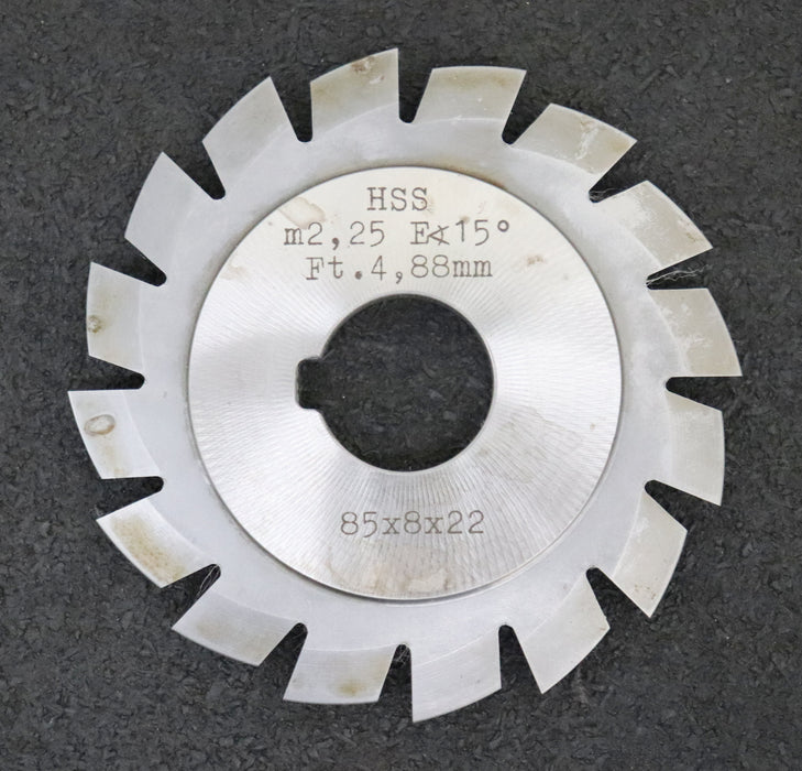 Bild des Artikels DOLD-Formfräser-für-Zahnstangen-m=-2,25-EGW-15°-BPI-nach-3972-Ø84x8xØ22mm