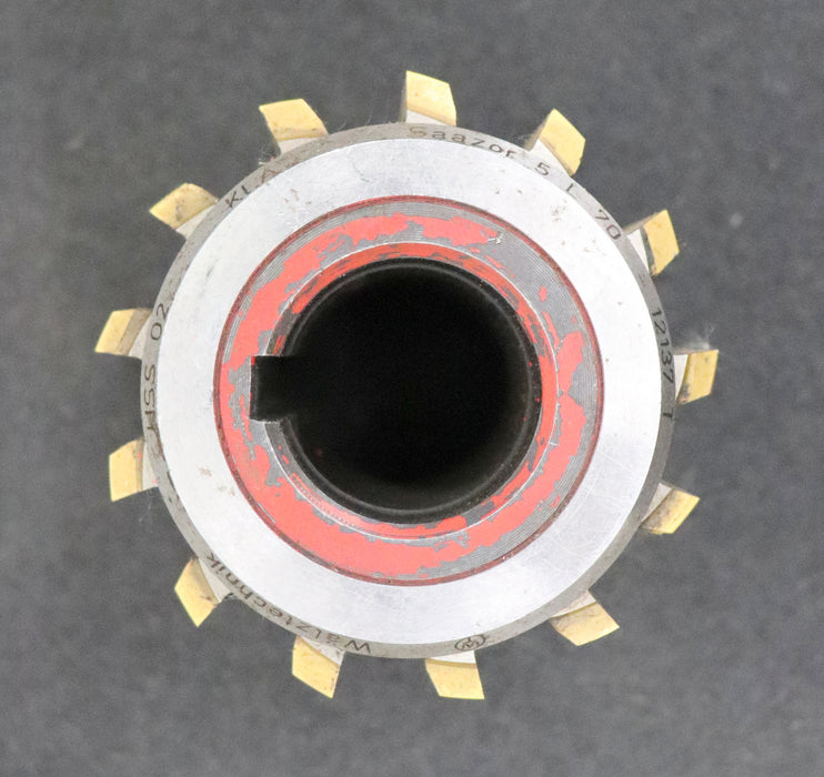 Bild des Artikels SAAZOR-Zahnrad-Wälzfräser-gear-hob-m=-2,0mm-15°-EGW-Ø87x90xØ32mm-2gg.-Rechts