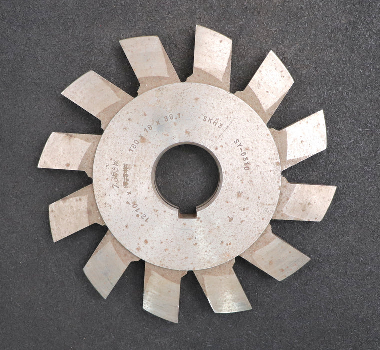 Bild des Artikels Zahnstangen-Formfräser-rack-milling-cutter-w=-7,385mm-12°10'-EGW-Ø180x18xØ38mm