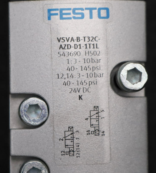 Bild des Artikels FESTO-Magnet-Ventil-VSVA-B-T32C-AZD-D1-1T1L-Mat.-Nr.-543690-2x3/2-geschlossen