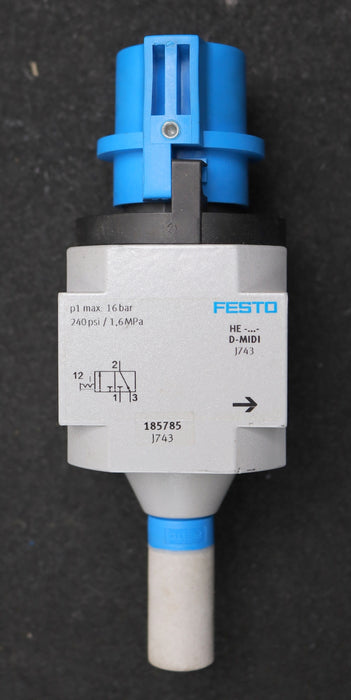 Bild des Artikels FESTO-Einschalt-Ventil-HE-D-MIDI-Mat.-Nr.-170682-Betriebsdruck-0-16bar