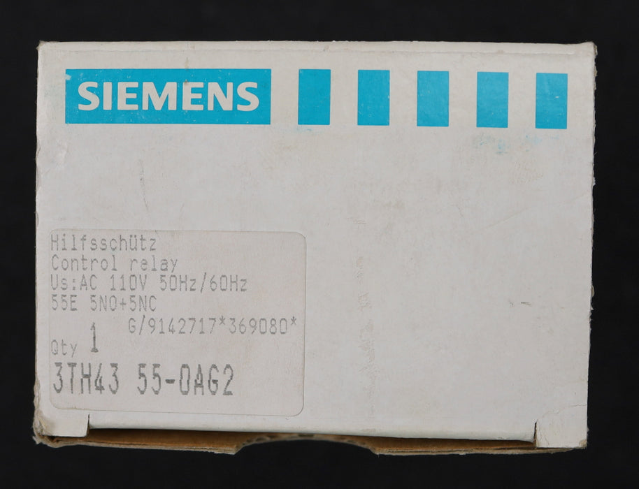 Bild des Artikels SIEMENS-Hilfsschütz-3TH4355-0AG2-Spulenspannung-110V-50/60Hz-unbenutzt-in-OVP