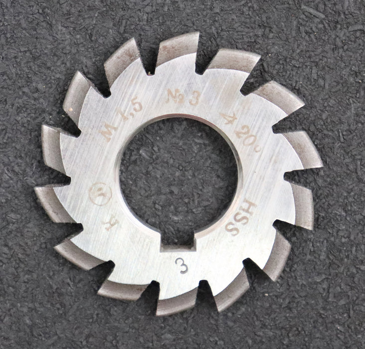 Bild des Artikels Zahnformfräser-gear-profile-cutter-m=-1,5mm-Nr.-3-für-Zähnezahlbereich-Z=-17-20