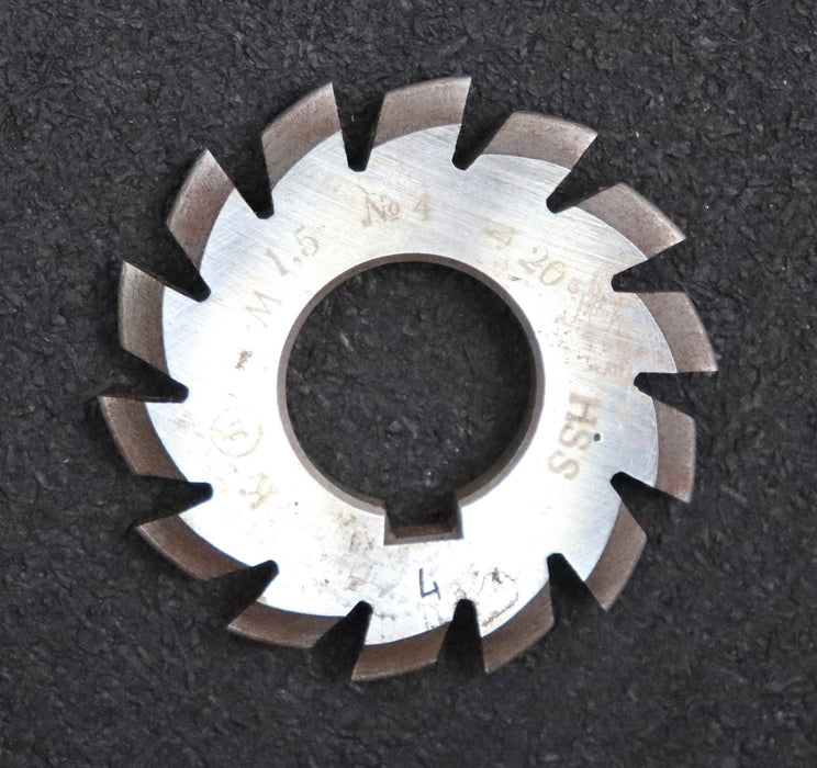 Bild des Artikels Zahnformfräser-gear-profile-cutter-m=-1,5mm-Nr.-4-für-Zähnezahlbereich-Z=-21-25