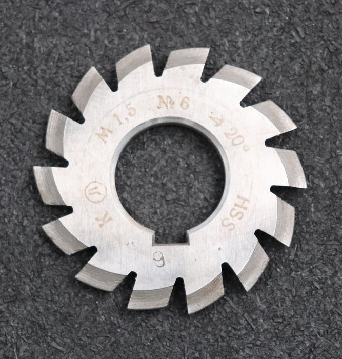 Bild des Artikels Zahnformfräser-gear-profile-cutter-m=-1,5mm-Nr.-6-für-Zähnezahlbereich-Z=-35-54