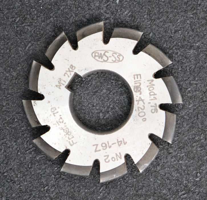 Bild des Artikels PWS-Zahnformfräser-gear-profile-cutter-m=-1,75mm-Nr.-2-Z=-14-16