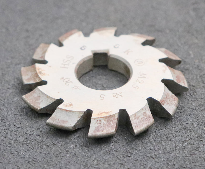 Bild des Artikels Zahnformfräser-gear-profile-cutter-m=-2,5mm-Nr.-5-für-Zähnezahlbereich-Z=-26-34