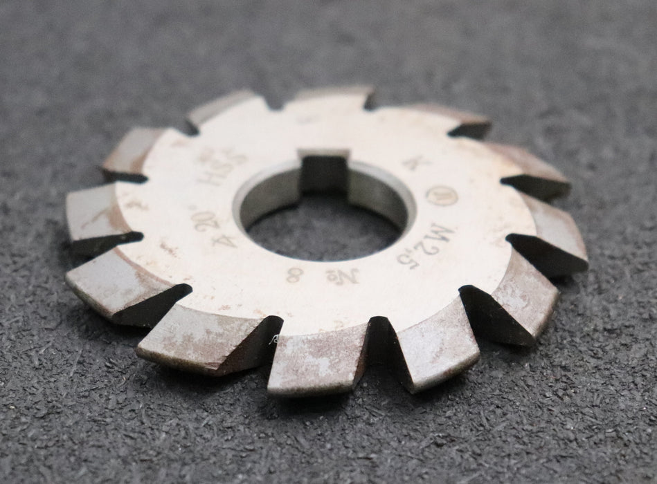 Bild des Artikels Zahnformfräser-gear-profile-cutter-m=-2,5mm-Nr.-8-für-Zähnezahlbereich-Z=-135-00