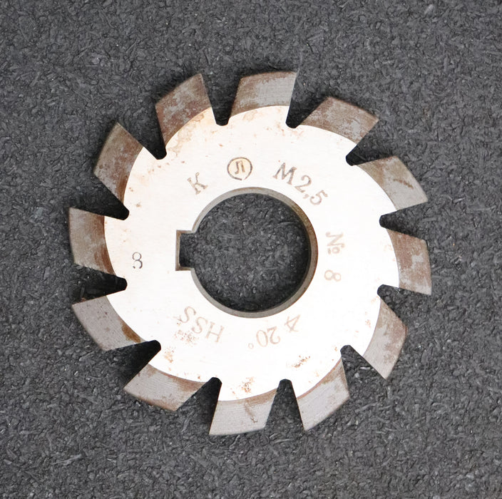 Bild des Artikels Zahnformfräser-gear-profile-cutter-m=-2,5mm-Nr.-8-für-Zähnezahlbereich-Z=-135-00