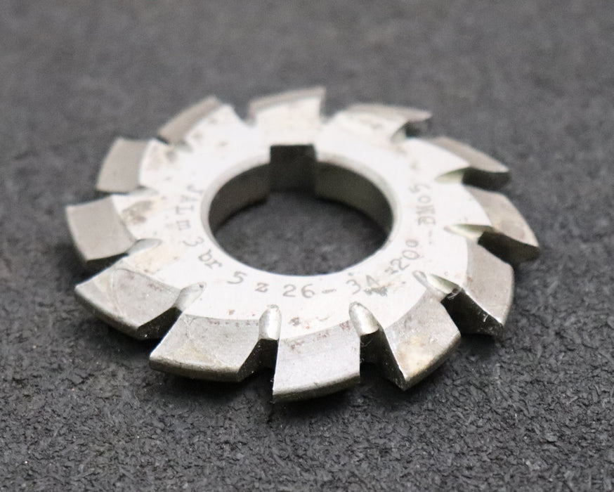 Bild des Artikels JAL-Zahnformfräser-gear-profile-cutter-m=-3mm-Nr.-5-Zähnezahlbereich-Z=-26-34