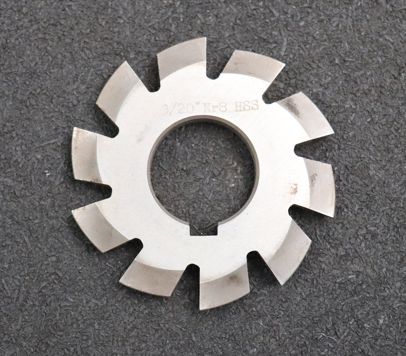 Bild des Artikels Zahnformfräser-gear-profile-cutter-m=-3mm-Nr.-8-für-Zähnezahlbereich-Z=-135-00