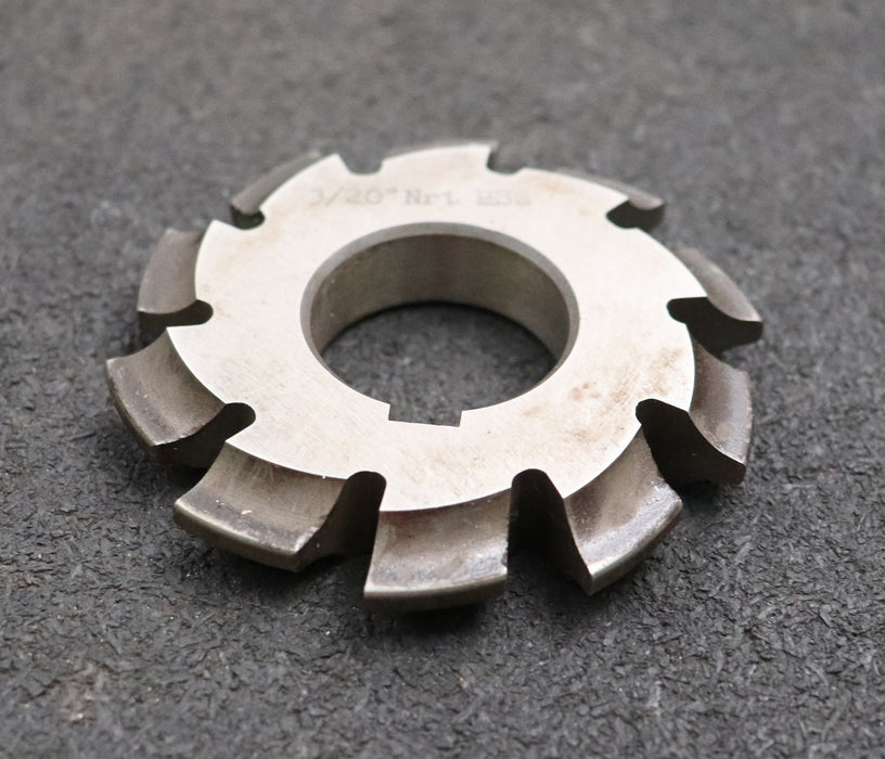 Bild des Artikels Zahnformfräser-gear-profile-cutter-m=-3mm-Nr.-1-für-Zähnezahlbereich-Z=-12-13