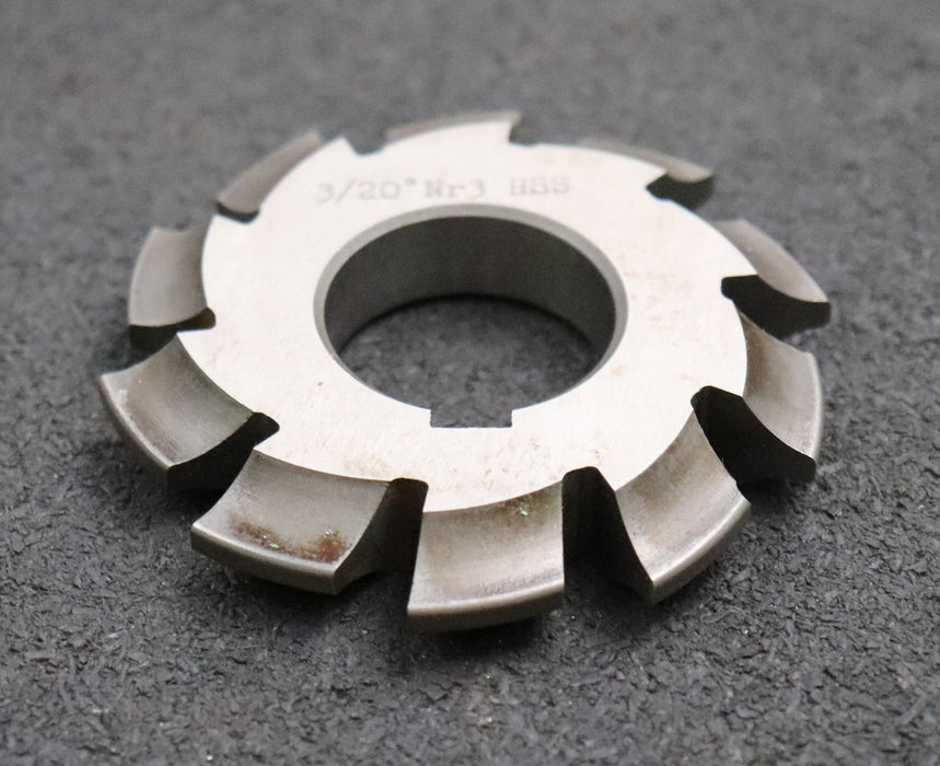 Bild des Artikels Zahnformfräser-gear-profile-cutter-m=-3mm-Nr.-3-für-Zähnezahlbereich-Z=-17-20