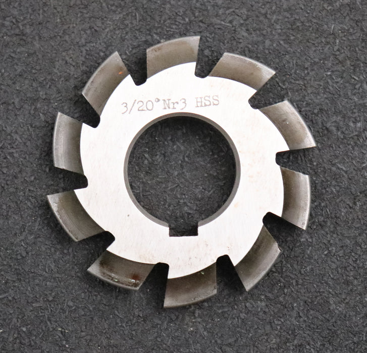 Bild des Artikels Zahnformfräser-gear-profile-cutter-m=-3mm-Nr.-3-für-Zähnezahlbereich-Z=-17-20