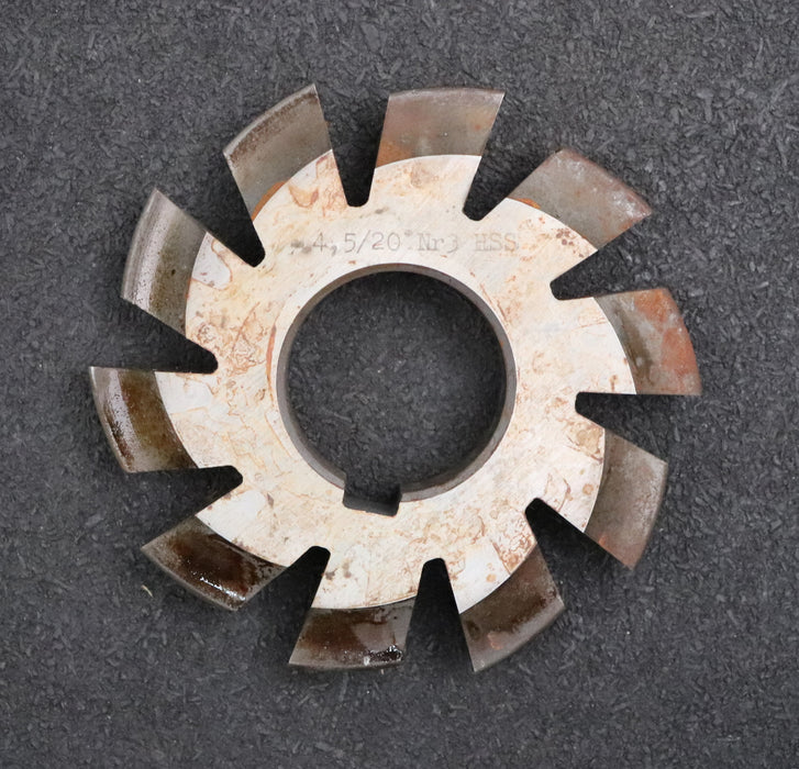 Bild des Artikels Zahnformfräser-gear-profile-cutter-m=-4,5mm-Nr.-3-für-Zähnezahlbereich-Z=-17-20