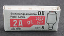 Bild des Artikels ETI-5x-Sicherungseinsatz-fuse-link-DII-2A-500V-Betriebsklasse-gG-gL-unbenutzt