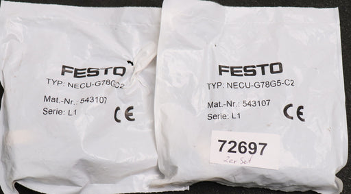 Bild des Artikels FESTO-2x-Netzanschlussdose-NECU-G78G5-C2-Mat.-Nr.-543107-Dose-gerade-7/8"