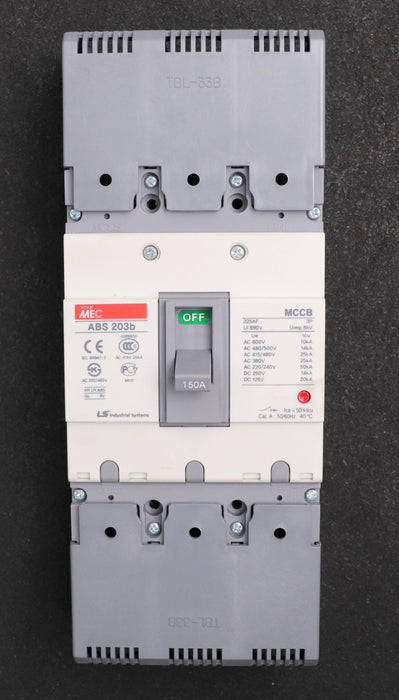 Bild des Artikels META-MEC-Lasttrennschalter-MCCB-ABS-203b-150A-Ui-690V-Uimp-6kV-gebraucht