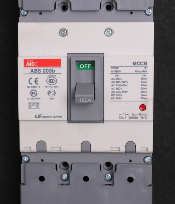 Bild des Artikels META-MEC-Lasttrennschalter-MCCB-ABS-203b-150A-Ui-690V-Uimp-6kV-gebraucht