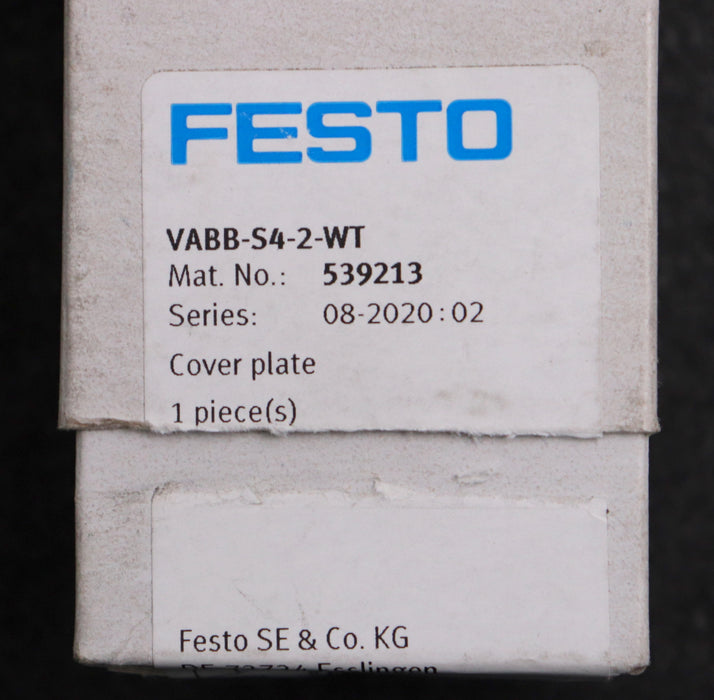 Bild des Artikels FESTO-2x-Abdeckplatte-VABB-S4-2WT-Mat.No.:-539213-unbenutzt-in-OVP-Gewicht-150g