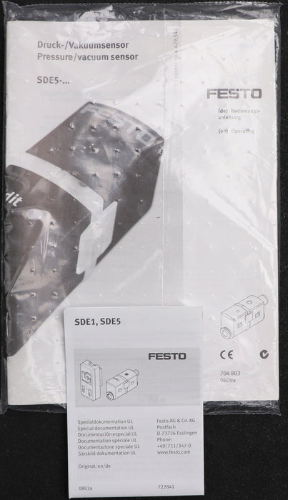 Bild des Artikels FESTO-Drucksensor-SDE5-V1-FP-Q6-P-M8-Mat.Nr.-542887-Mit-Halterung-653056