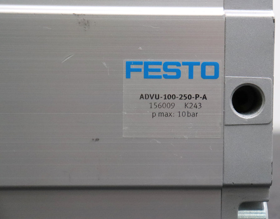 FESTO Kurzhub-Zylinder ADVU-100-250-P-A Mat.-Nr. 156009 doppeltwirkend